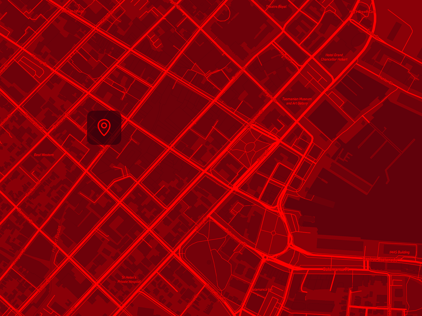 Map of Hobart with ITHG Precinct